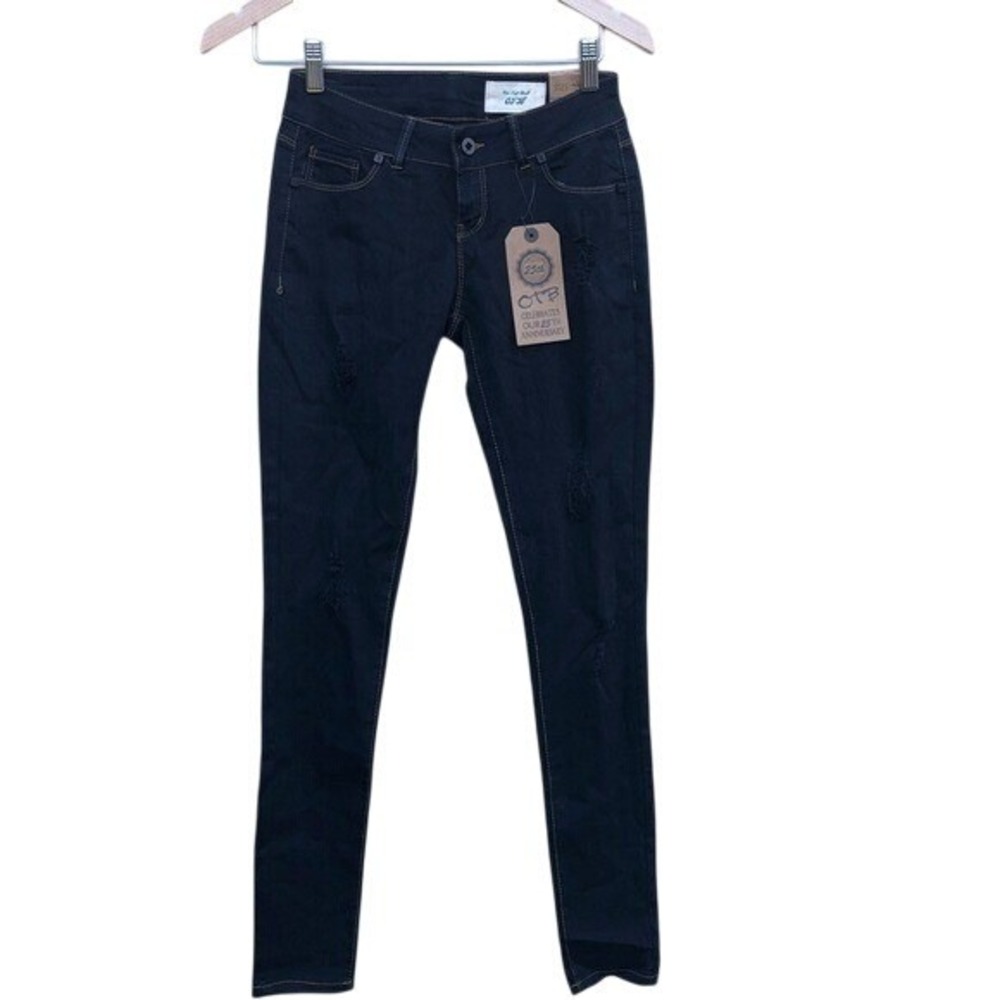 OTB Women's Black Stitch Rip Slim‎ Straight Size 3
